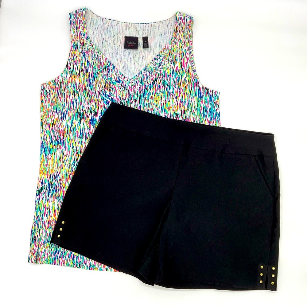 Black Attyre Pull-On Shorts + Rafaela Top Bundle